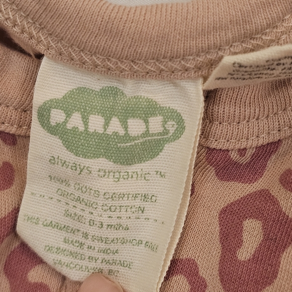 PARADE Signature Print '2-Way' Zip Romper Short Sleeve Leopard 0-3 Months - Picture 4 of 8